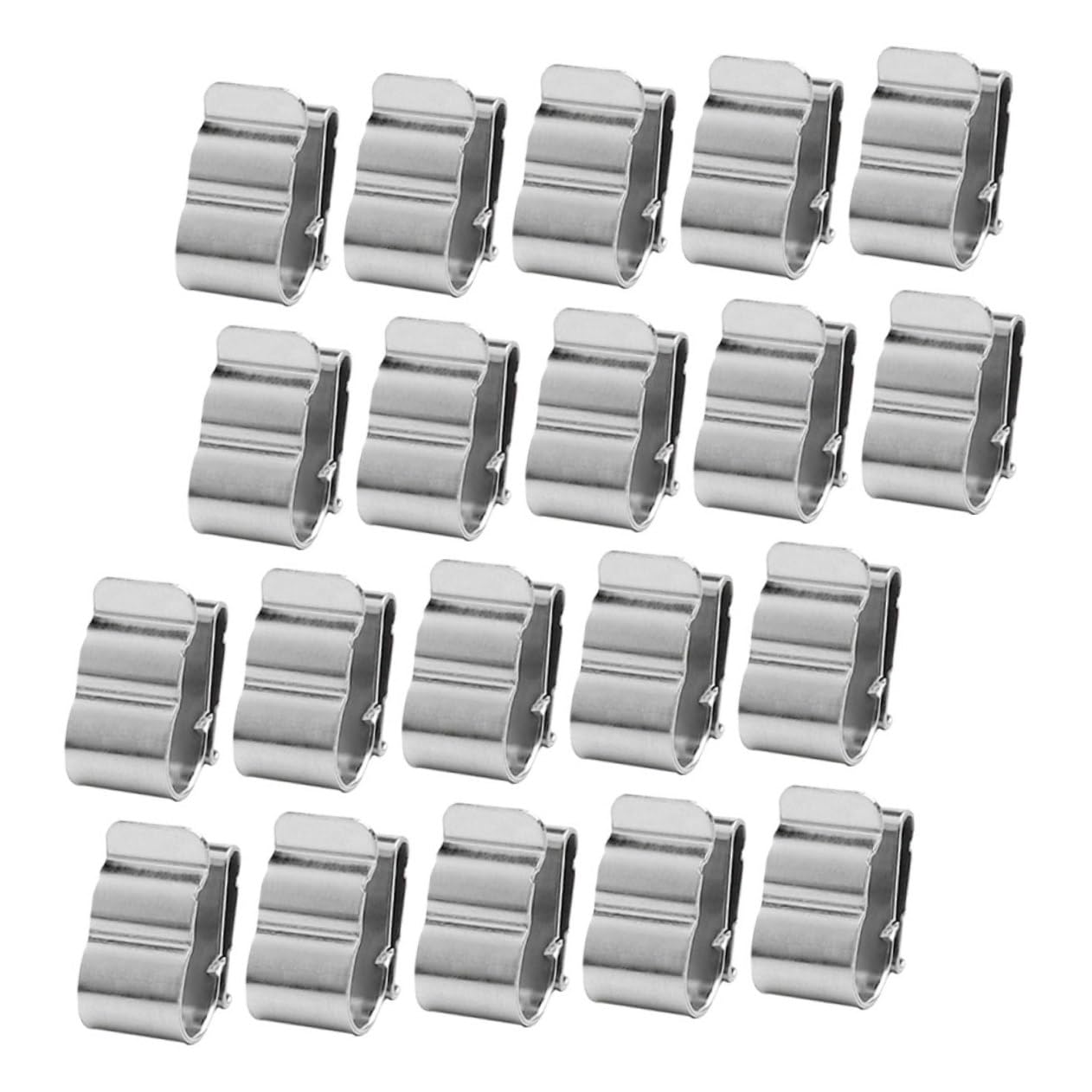 Yardenfun 20pcs Metal Wire Clips 304 Stainless Steel Trailer Wire Clips Metal Trailer Cable Clips Solar Panel Cable Clamps