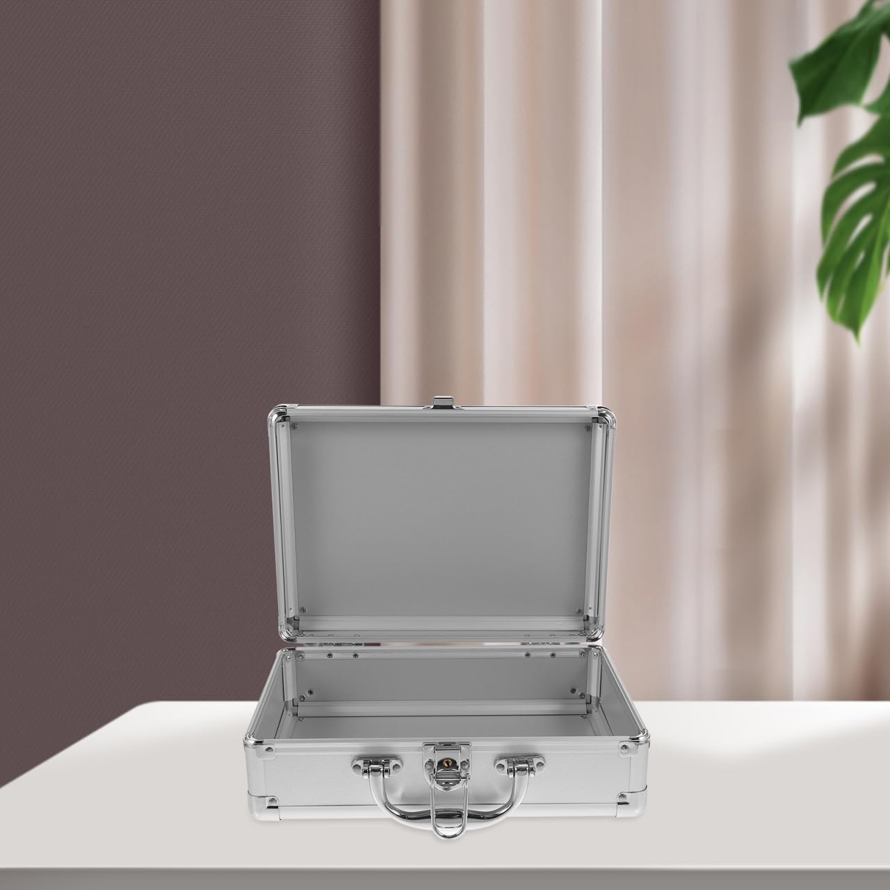 Veemoon Mallette En Aluminium Vide Instruments De Mesure En Aluminium Compartiment À Outils Verrouillable Mallette Universelle Pour Instruments De Mesure 11.40x8.06x4.13in