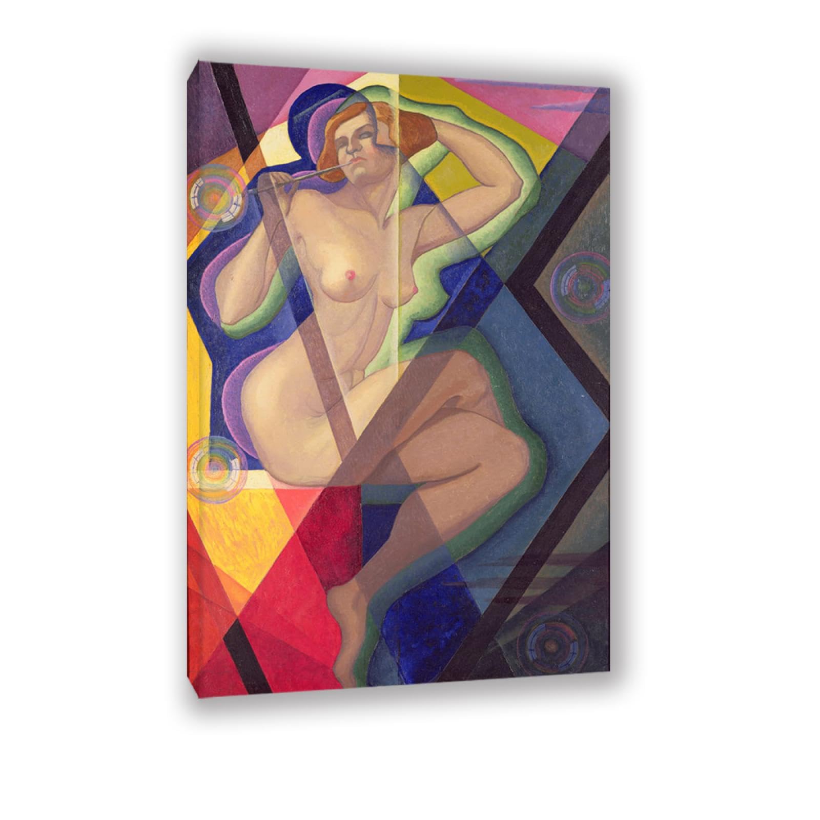 Luigi Russolo Słynne obrazy olejne, płótno, sztuka ścienna, reprodukcja na płótnie, "Kobieta", grafika, krajobraz, wydruki, plakat do sypialni, dekoracja ścienna, 30 x 45 cm, oprawiony
