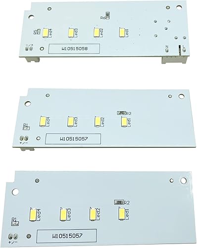 Miniatura 2 de Luces LED W10515058  W10515057 (2) controladores LED compatibles con refrigerador Whirlpool Kenmore (Nota sin funda de plástico, solo placa PCD)