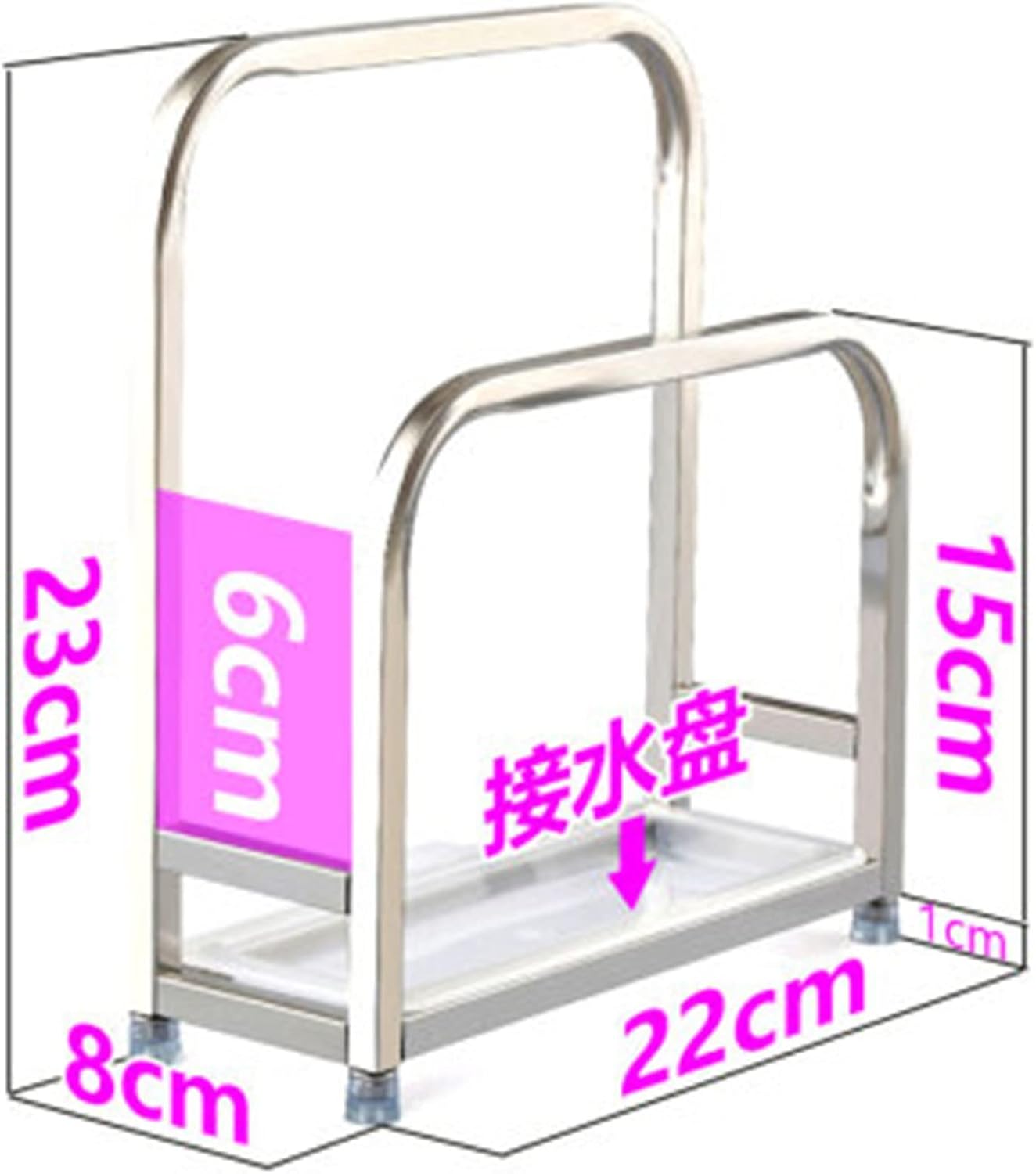 まな板ホルダー チョッピングボードラックステンレス鋼のキッチンまな板ラック 日常的に使用 (色 : Silver, Size : O