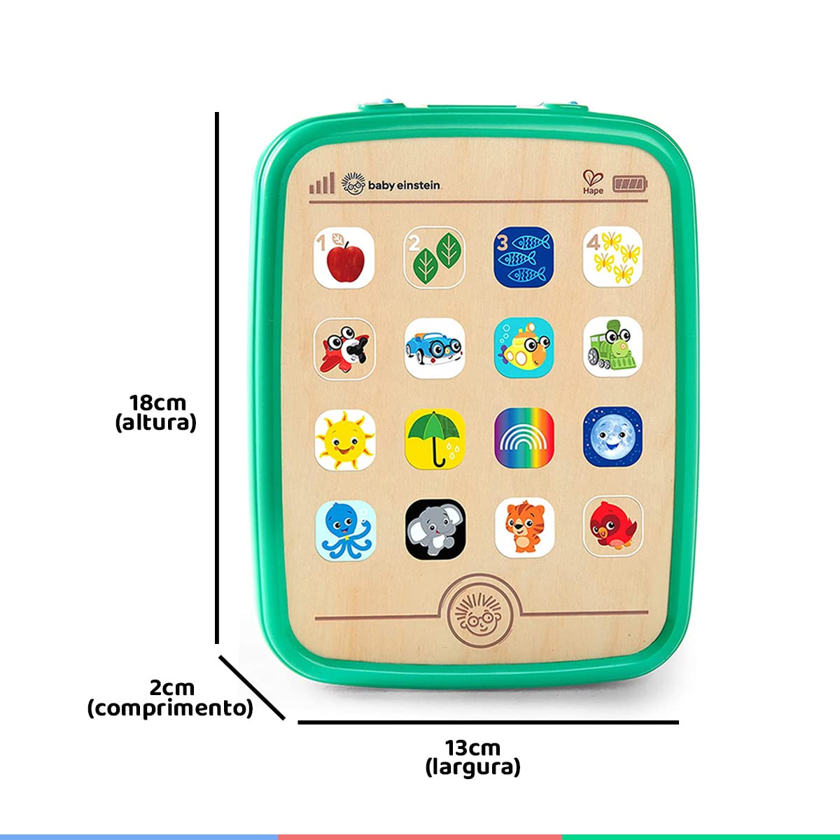 Baby Einstein Magic Touch Curiosity Tablet Wooden Musical Toy, 6 Months +