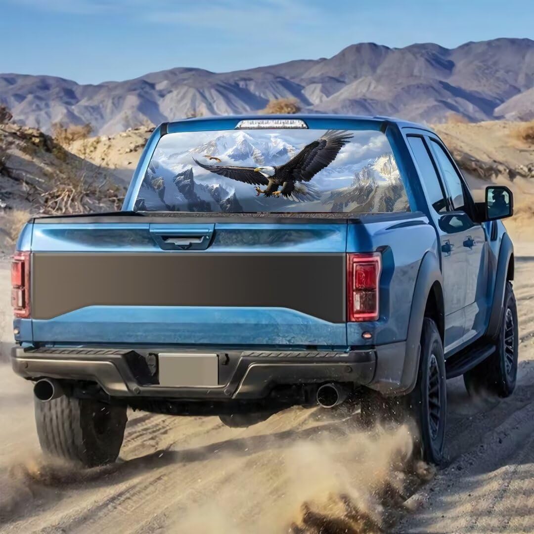 Majestic Eagle Car Rear Window Decal Fit Pickup,Truck,Car Universal See ...