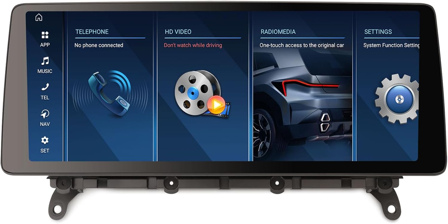 Erisin 12,3 cala 8-rdzeniowy 8 GB + 128 GB Android 14 radio samochodowe Bluetooth z nawigacją GPS do BMW X3 F25 2011-2012 CIC system obsługuje CarPlay Android Auto WiFi 4G DAB+ DSP USB TPMS iDrive