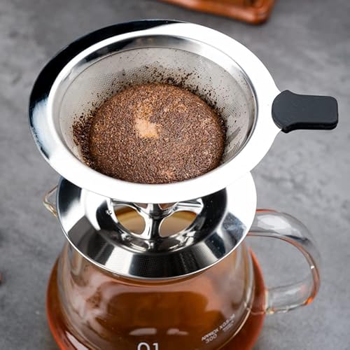 Coador Filtro de Café Inox 102 Reutilizável - Peneira de Aço Sem Papel, Ecológico e Durável