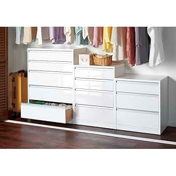 【しばちゃん】ディノス 4段チェスト　収納 押入れ 隠しキャスター付き しばちゃん】ディノス 4段チェスト 収納 押入れ 隠しキャスター