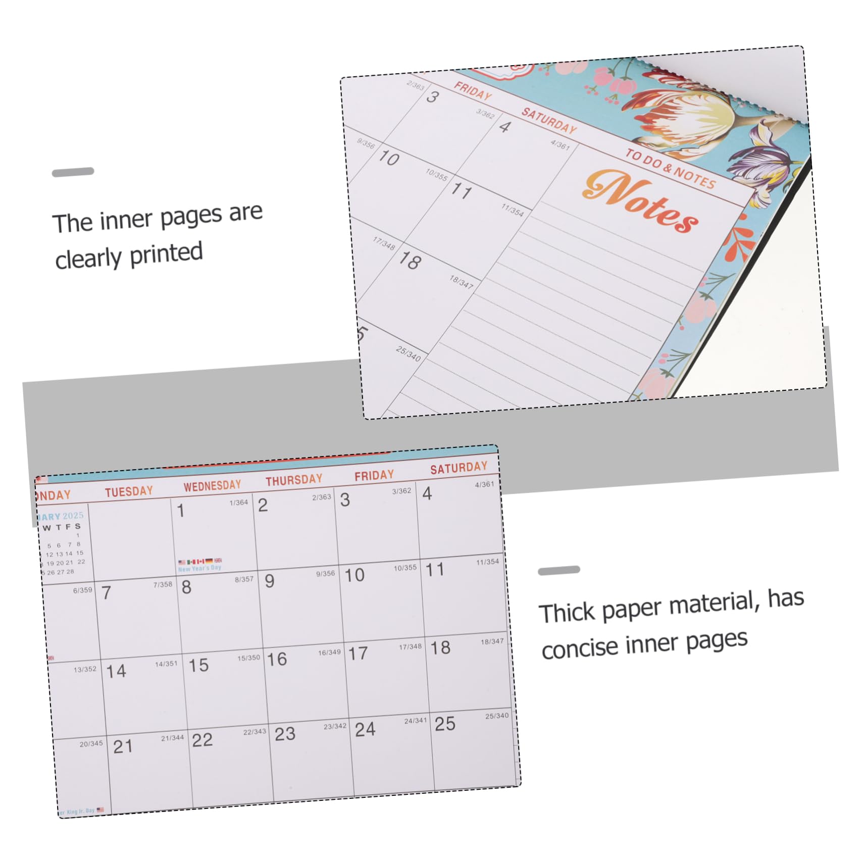 Lurrose 4stücke Monatlicher Wandkalender Eleganter Hängender Kalender Für Zuhause Praktischer Büro-kalender Mit Original Design Für Termine Und Notizen