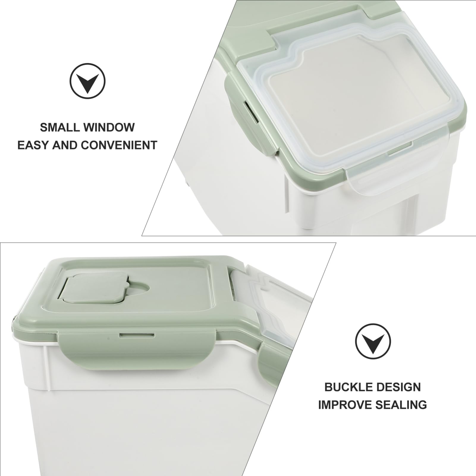 Totority Pet Food Bucket Double Sealing Dog Storage Basket Airtight Dog Food Containers Moisture Storage