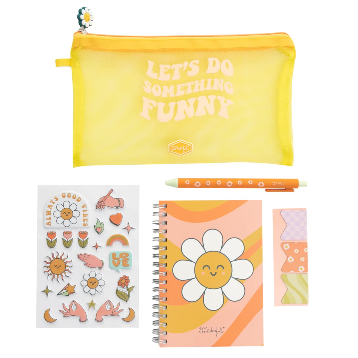 Mr. Wonderful Pencil case with Extras - Let's do Something Funny, Multicolour - Image 2