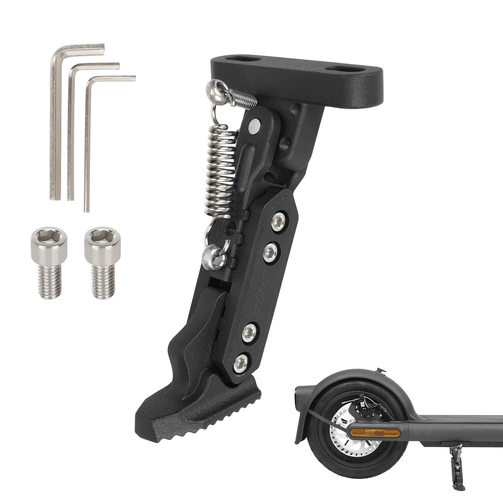 ulip Béquille de stationnement réglable pour trottinette électrique - Accessoires de rechange pour Xiaomi 4 Segway Ninebot F Series Xiaomi M365 1S Pro Pro2 MI3 - Noir