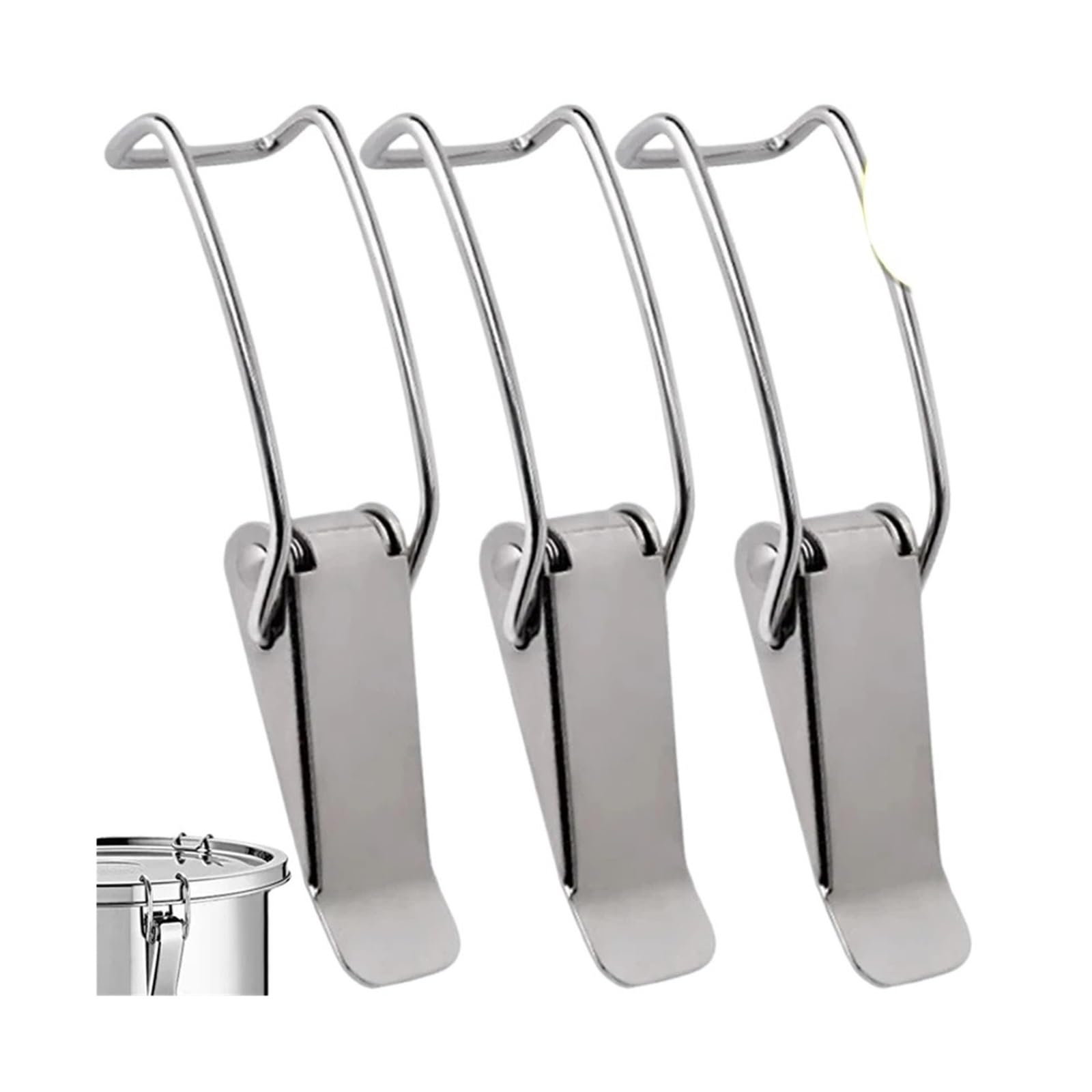 6pcs Stainless Steel Duckbill Toggle Latch Catch Toolbox Spring Lock Buckle