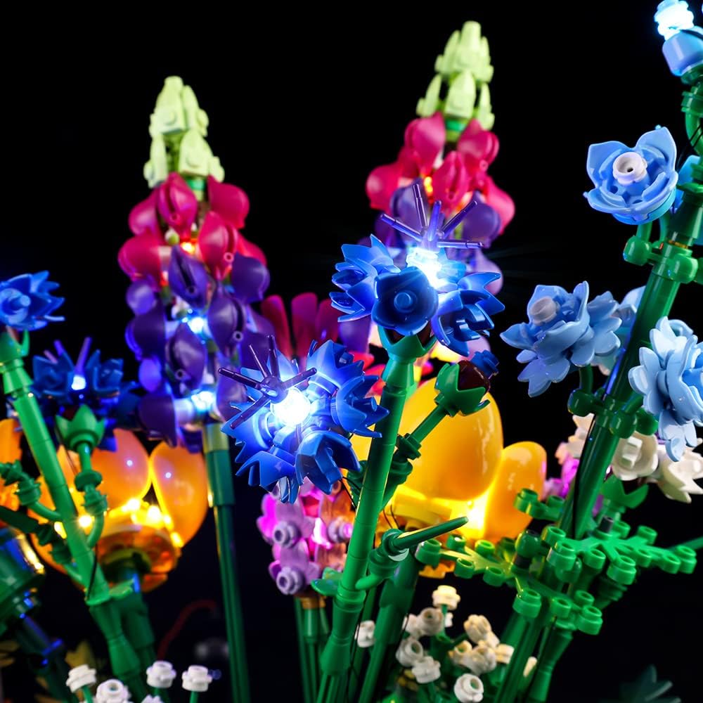 Kyglaring LED Light Kit Compatible with Lego Set 10313, Lighting Accessories Compatible with Icons Wildflower Bouquet, Lights Only (Model Not Included), Classic Version