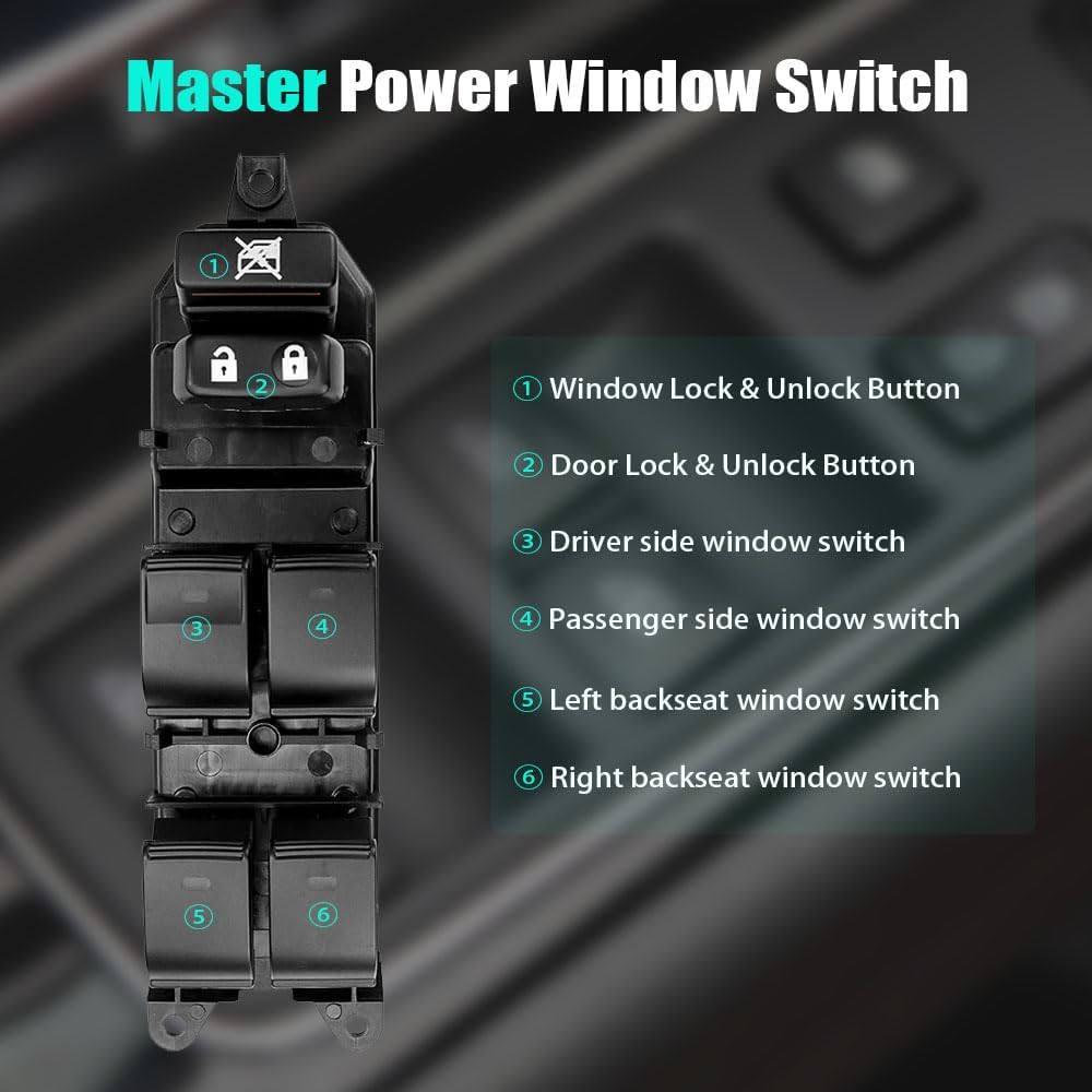 Master Power Door Lock Window Control Switch for Toyota Camry/Prius/Venza/Land Cruiser/Lexus CT200h, Front Left Driver Side Power Window Controller Switch 84040-33100