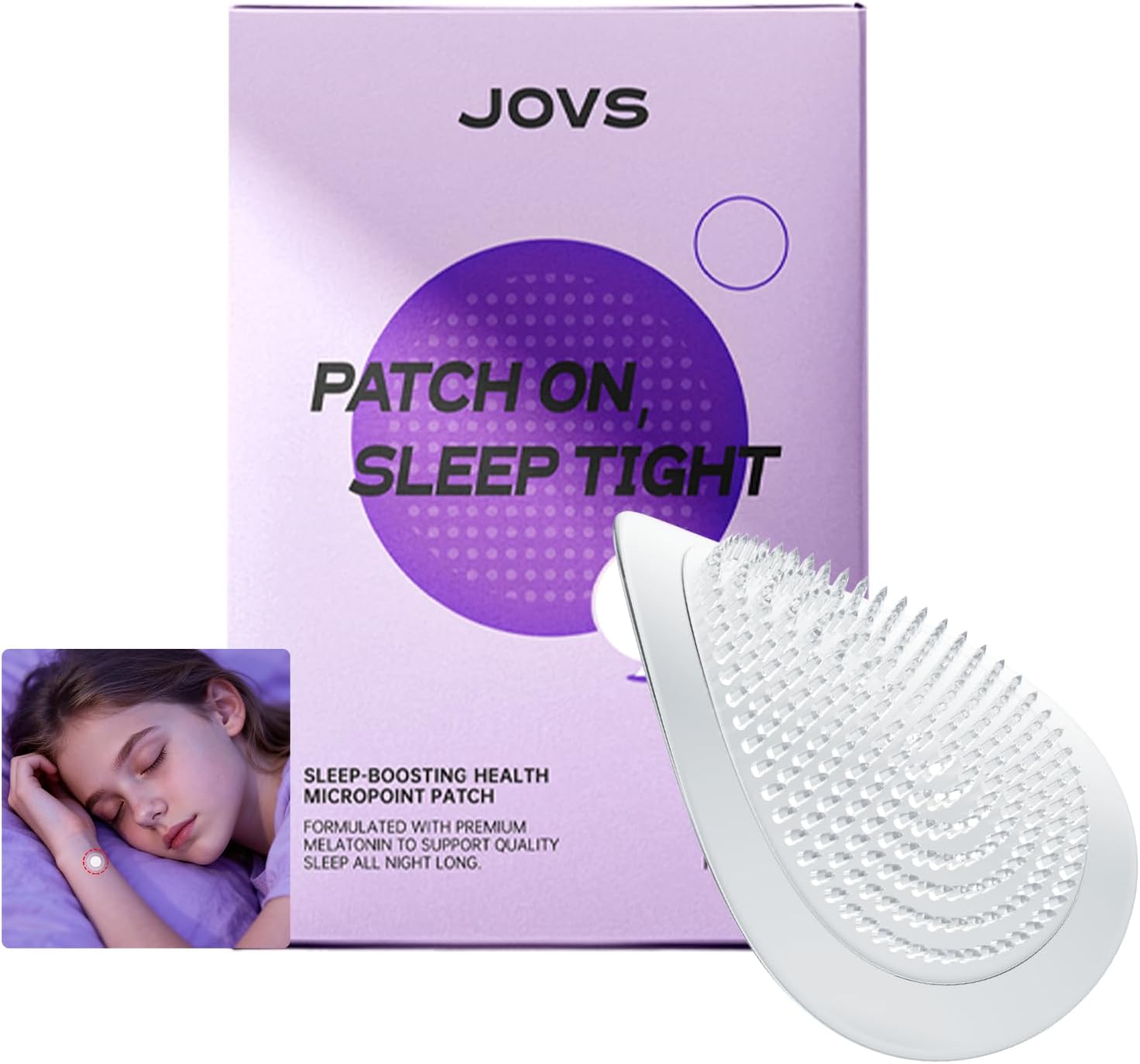 JOVS Sleep Patches for Adults, Sleep Support Sticker, Easy to Use Long Lasting Nighttime Comfort Sleep Sticker, 1 Box 30 Patches