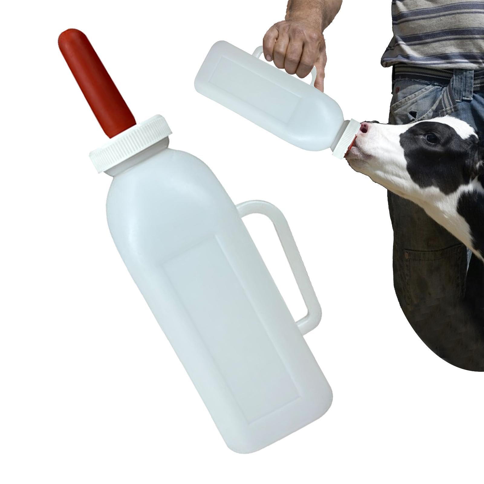 Kalb-Futterflasche 2 Liter – Mit Sauger Aus Silikon – Für Lämmer, Ferkel, Kälber & Junge Nutztiere