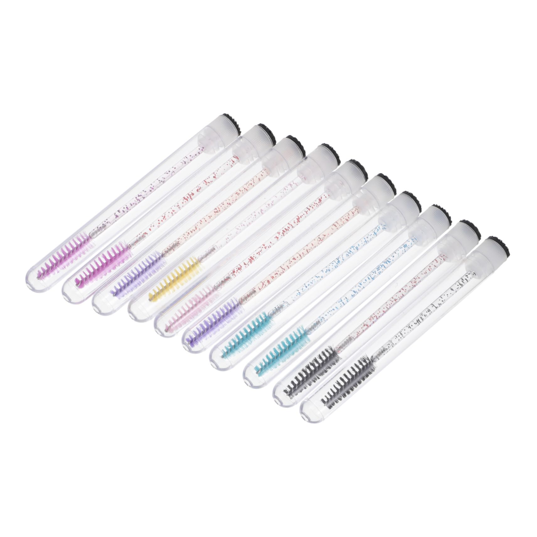 Healeved Tube-mounted Eyelash Brush Set 30pcs Pp Material Small Lash Brush for Mascara Random Color