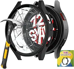 Capa Case Bumper com Película de Vidro 123smart compativel com Galaxy Watch 5 / Galaxy Watch 4 44mm SM-R870 R875 R910 R915