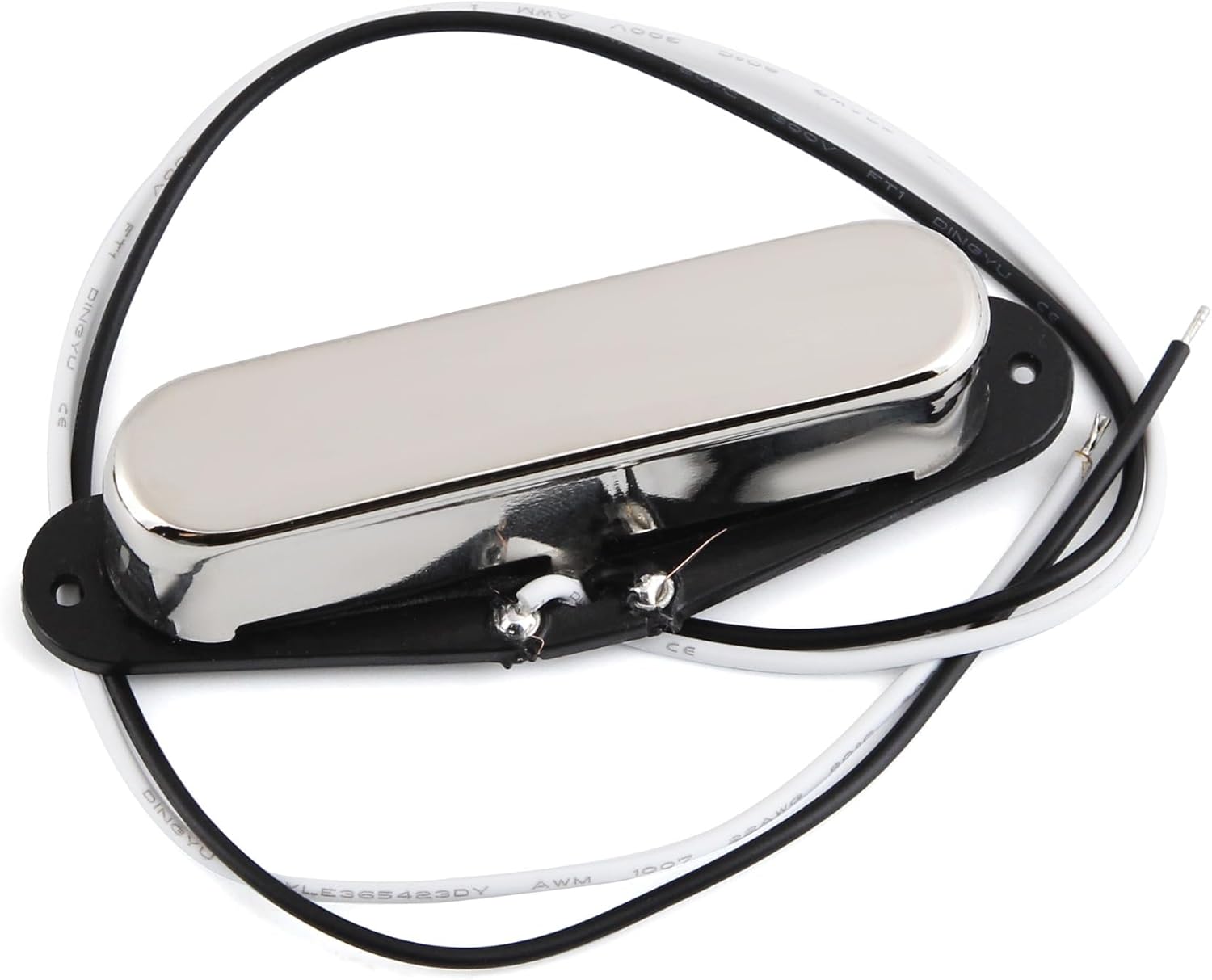 FLEOR Alnico 5 Tele Pickups Set Chrome Neck Pickup and High Output Black Hot Dual Rail Bridge Humbucker Pickup Set