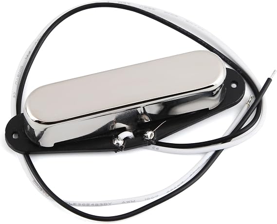 FLEOR Alnico 5 Tele Pickups Set Chrome Neck Pickup and High Output Black Hot Dual Rail Bridge Humbucker Pickup Set