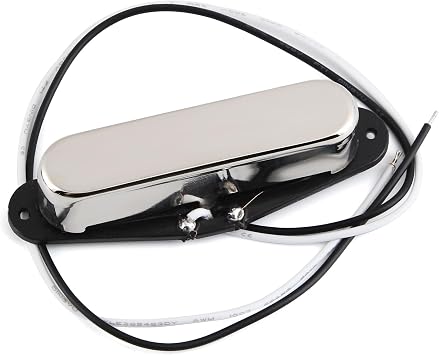 FLEOR Alnico 5 Tele Pickups Set Chrome Neck Pickup and High Output Black Hot Dual Rail Bridge Humbucker Pickup Set