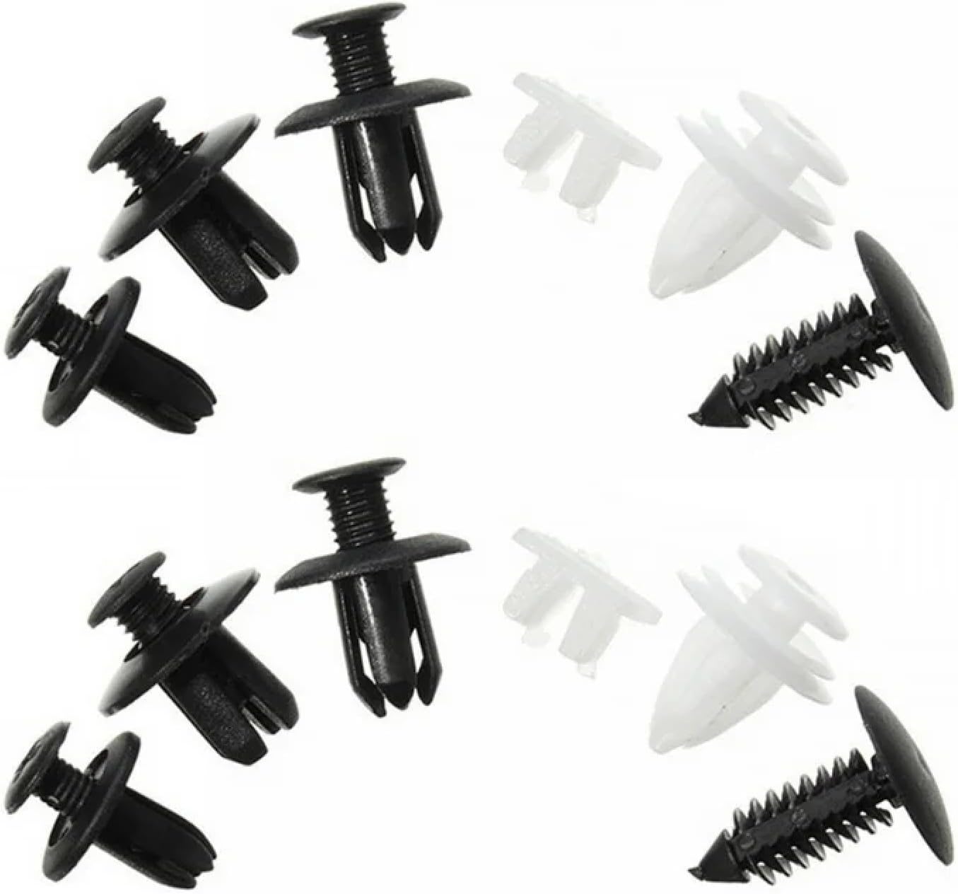 150pc Car Bumper Rivet Clips Car Body Fender Bumper Side Skirt Door Trim Panel Push Retainer Clip Fastener Universal Accessories
