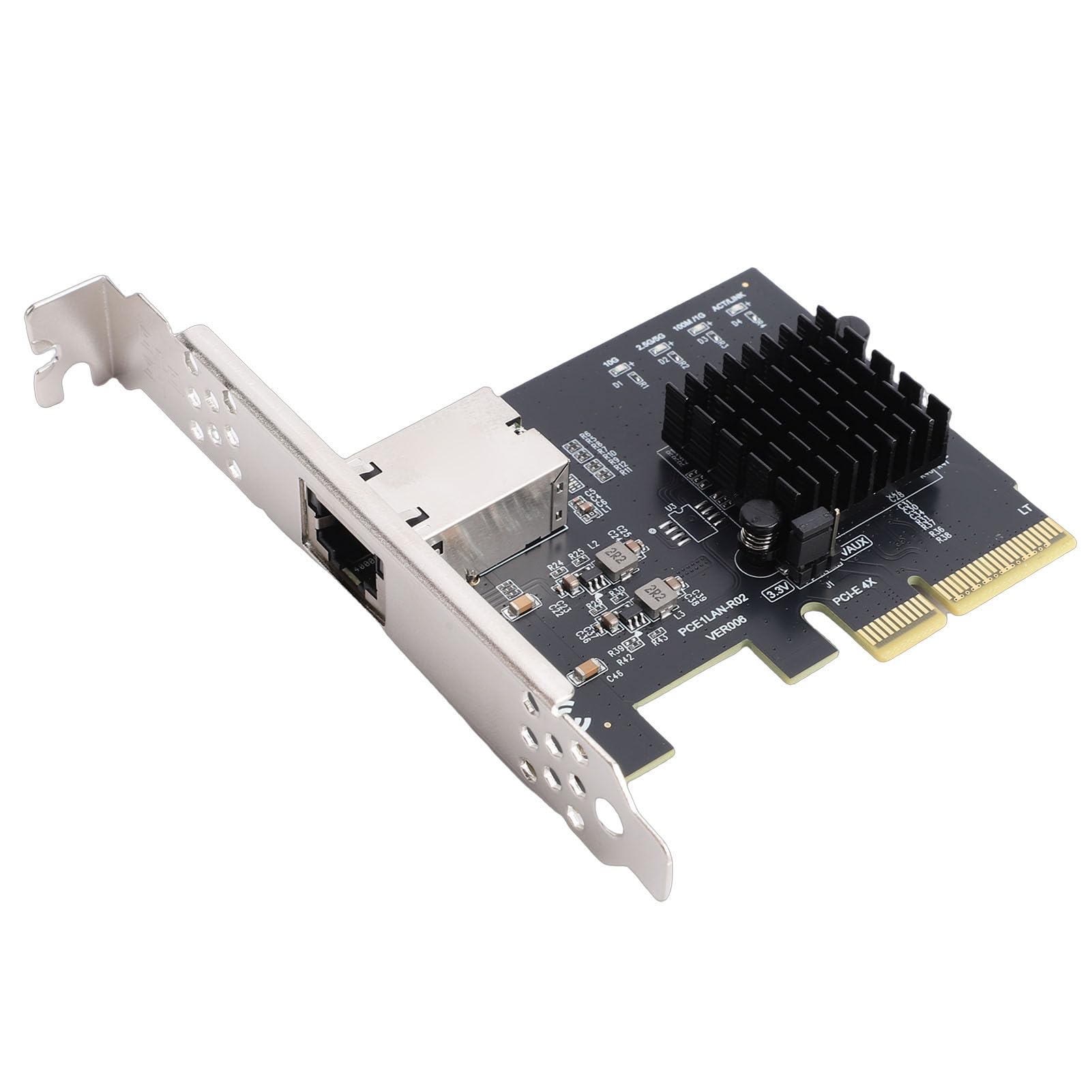 Luqeeg Scheda di Rete Gigabit PCIe 4X, Adattatore Ethernet da 10 Gbps, Scheda di Rete Server con Chip Realtek RTL8127AT, Ideale per, Desktop, Server, PC, NAS e Data Center