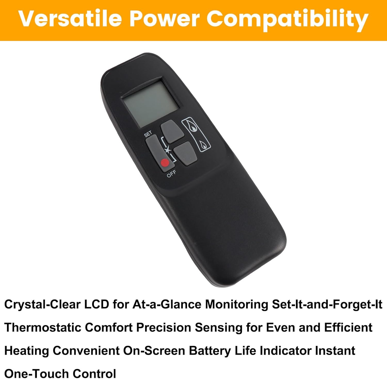 Replacement Remote Control Transmitter Compatible with Real Fyre Valor Empire Fireplaces Replace for GV60 G6R-H3T5
