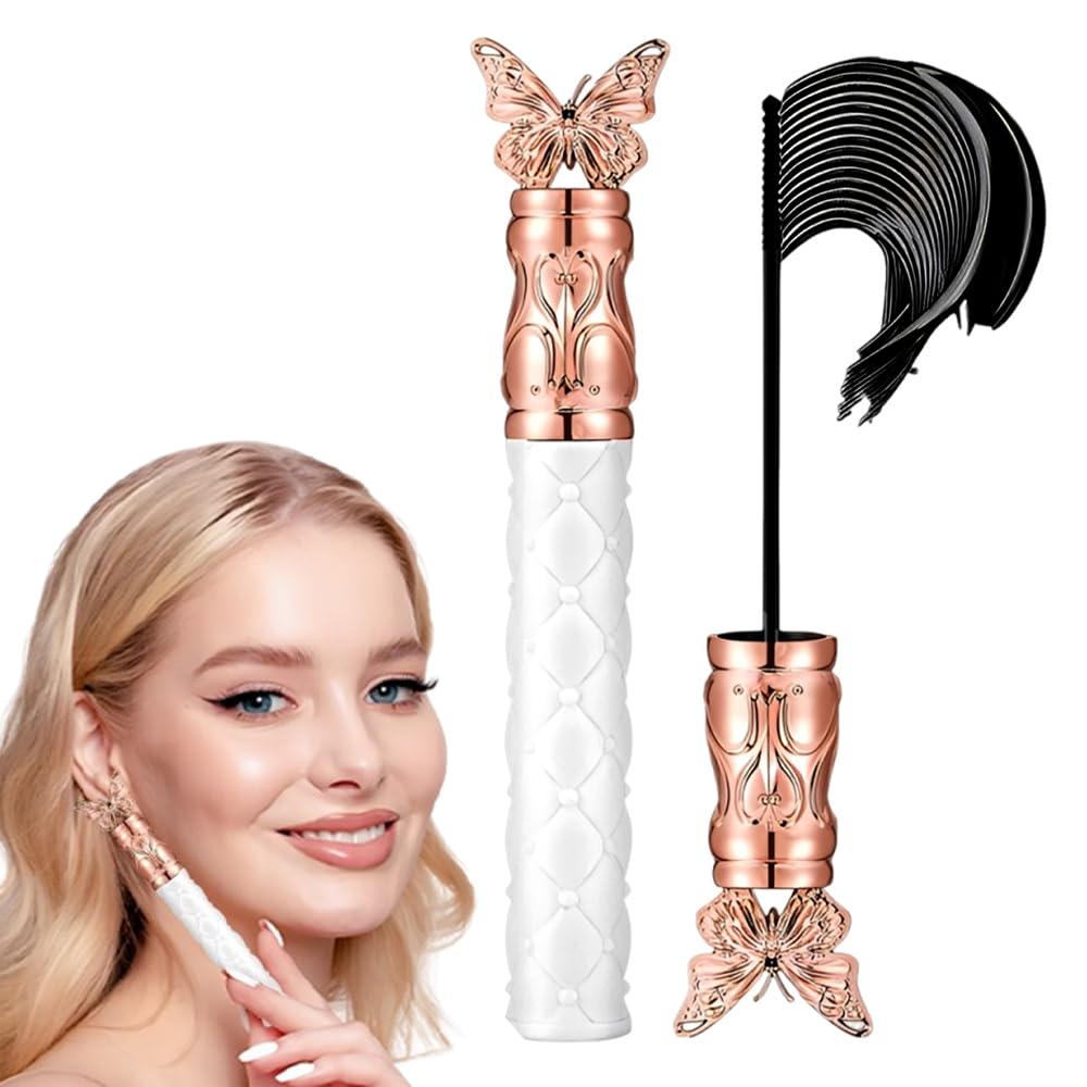 Mascara, 2025 New Lift Iron Wand Mascara for Everyday Wear, Thick, Curling, Long-lasting, Waterproof, Sweat-proof, Lengthening, Non-smudged (Black-1Pcs)