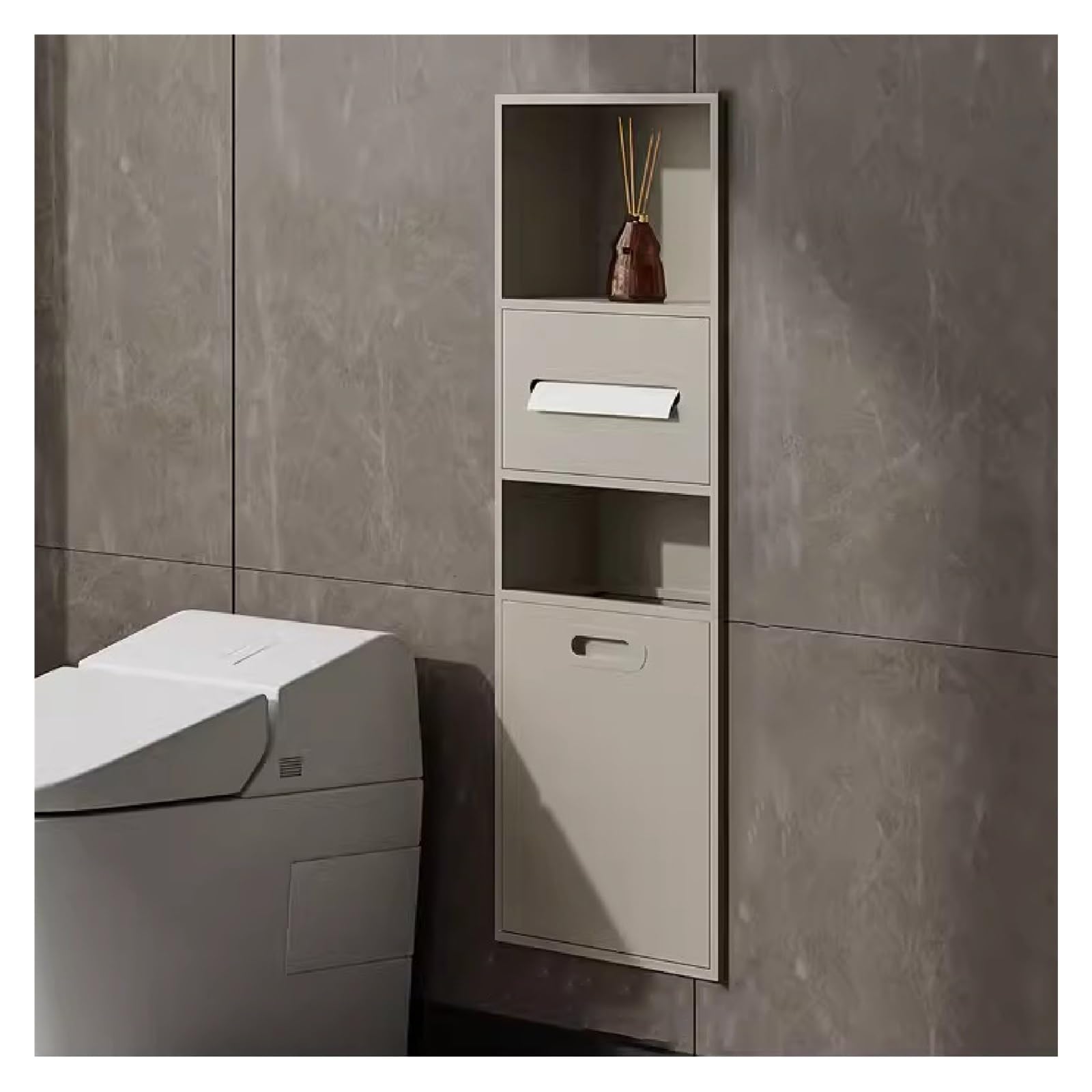 Niche de douche encastrée en acier inoxydable pour éliminer le désordre mural sans percer