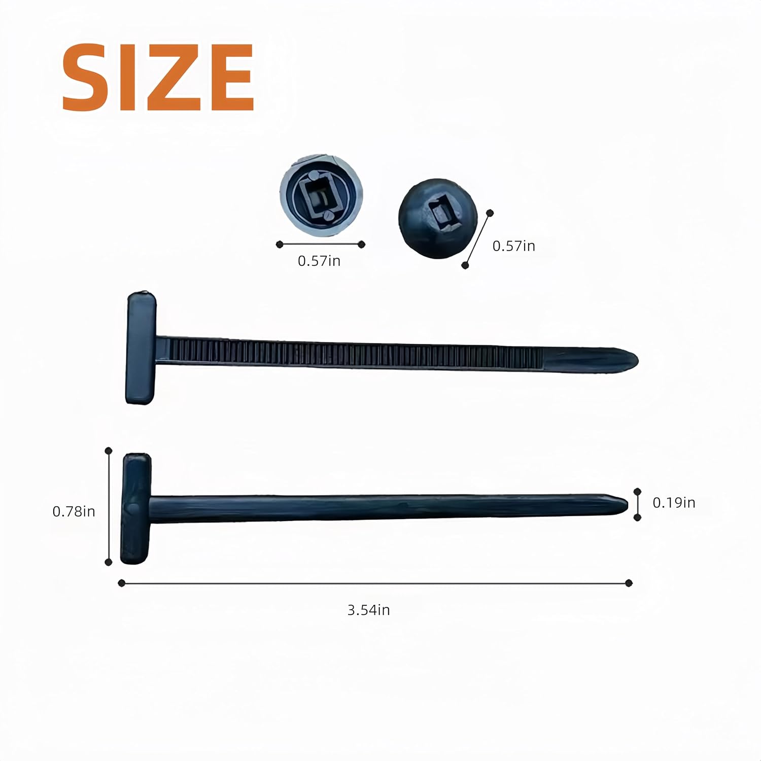 Universal Nylon Cable Tie Buckle – Heavy Duty Self-Locking Zip Ties for Car Fender Repair, Generic Nylon Cable Straps for Auto, Engine, Trunk, Bumper, Cord Management (20)