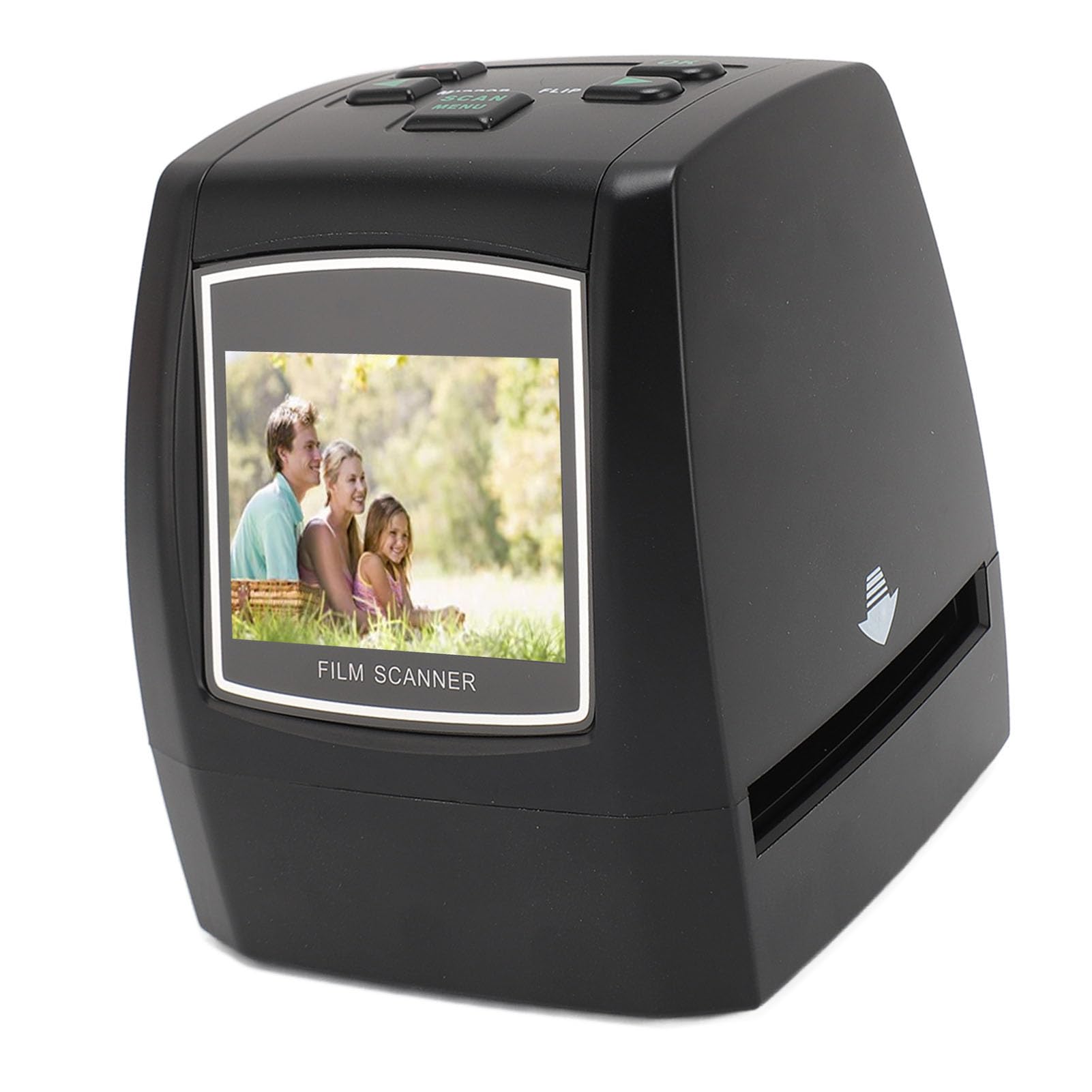 Scanner de Film 22 MP, Convertisseur de Diapositives et de Négatifs avec écran LCD 2,4 Pouces, Image Numérique JPEG, Carte Mémoire, écran TV, 135, 126KPK, 110, Super8, Film Noir