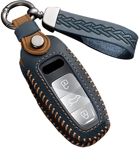ontto Bolsa transparente para llavero con llavero de cuero para Audi A6L A6 A7 A8 Q7 Q8 E-Tron 2018-2022 A3 S3 S6 SQ7 RS6 S7 RS7 RS7 Smart Remote