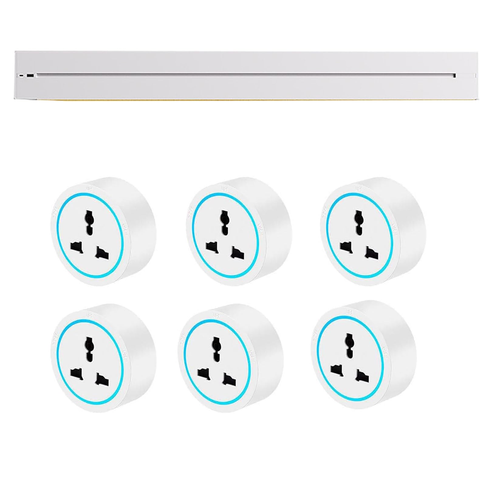 Mobilne Gniazdo ZasilająCe 8000W 32A, Z Uniwersalnym Adapterem Wielofunkcyjnym Z Trzema Otworami, Listwa Z Portem łAdowania Usb A+Typ C, Do Biura, Kuchni I Salonu 6pcs-100cm