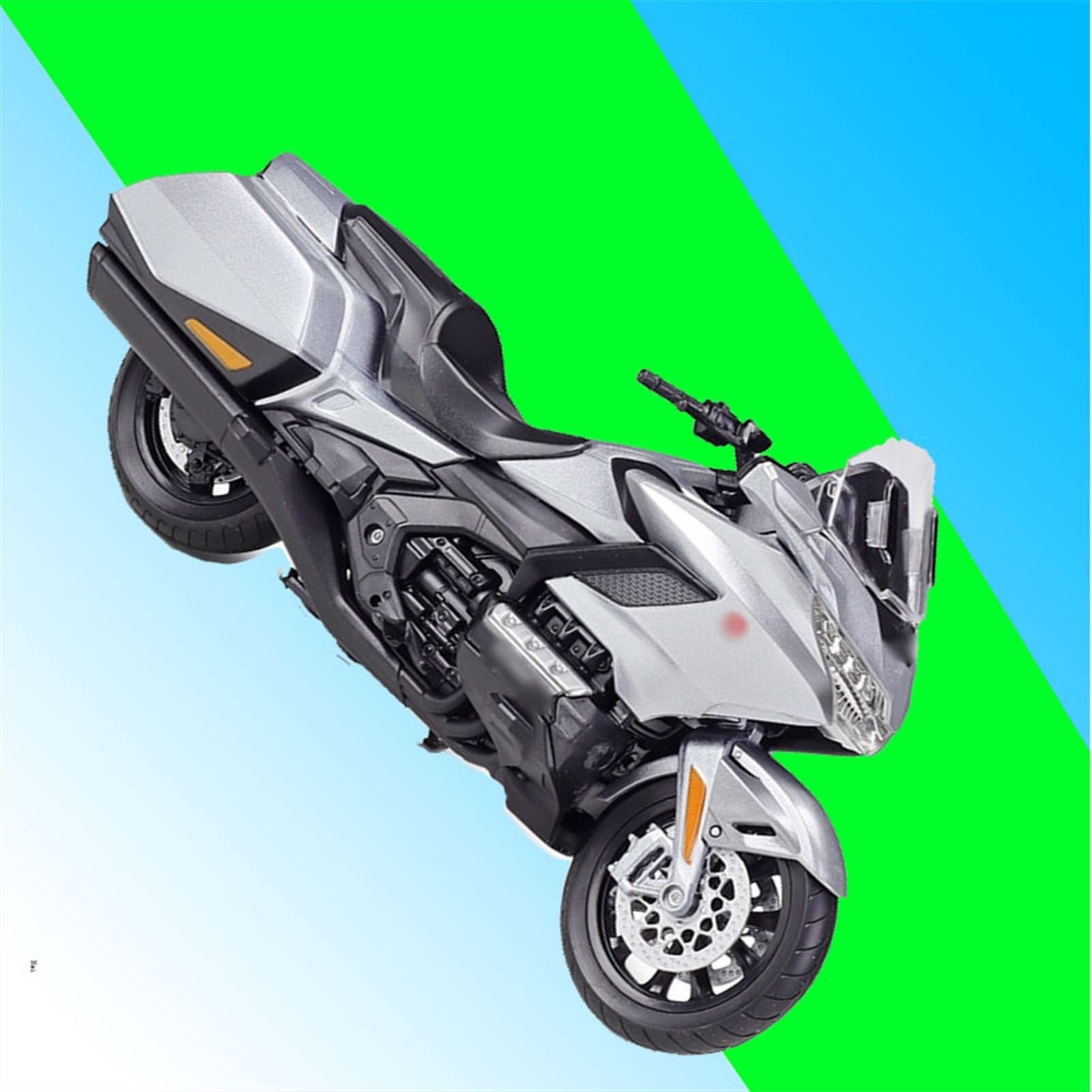 Modèle moto 2020 Gold Wing argent miniature de collection en métal moulé sous pression 1:12