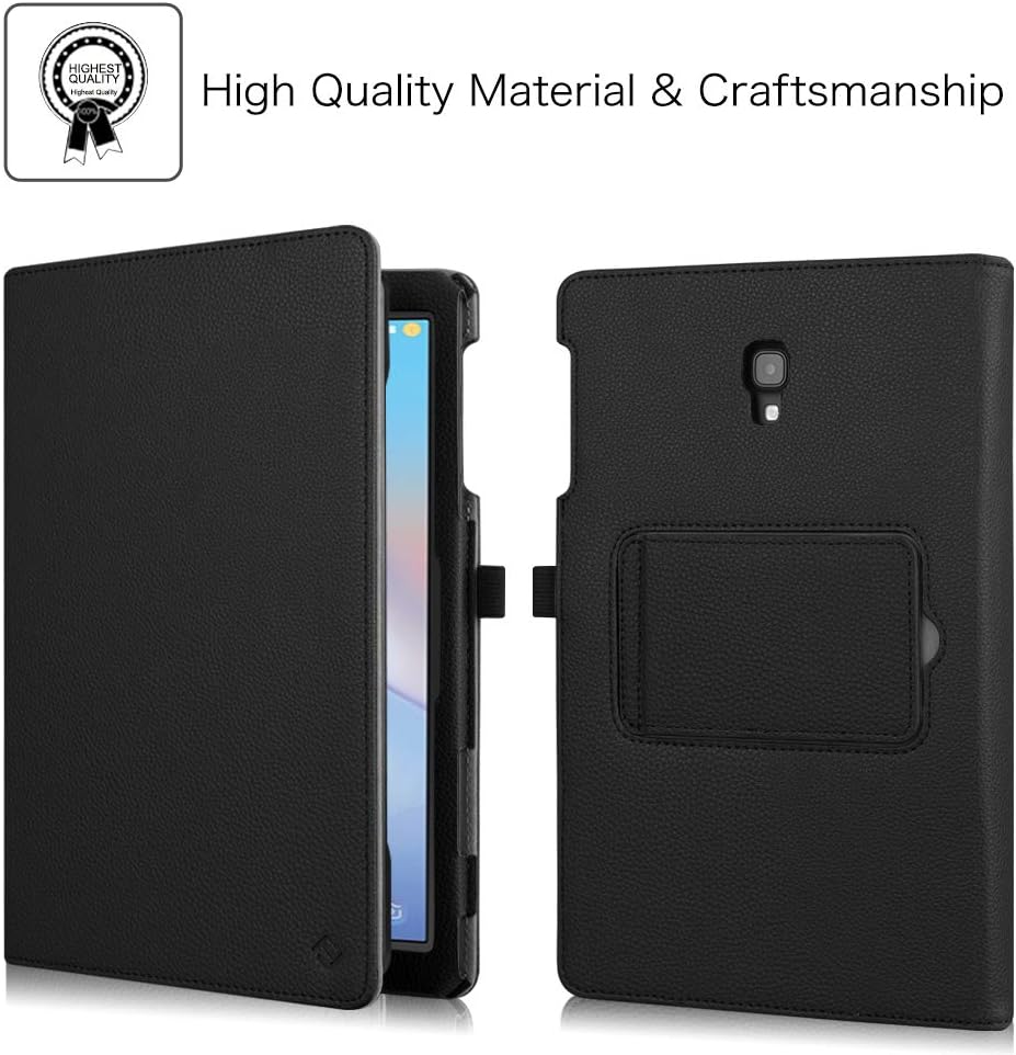 Fintie Folio Keyboard Case for Samsung Galaxy Tab A 10.5 2018 Model SM-T590/T595/T597 - Premium PU Leather Stand Cover with Removable Wireless Bluetooth Keyboard, Black