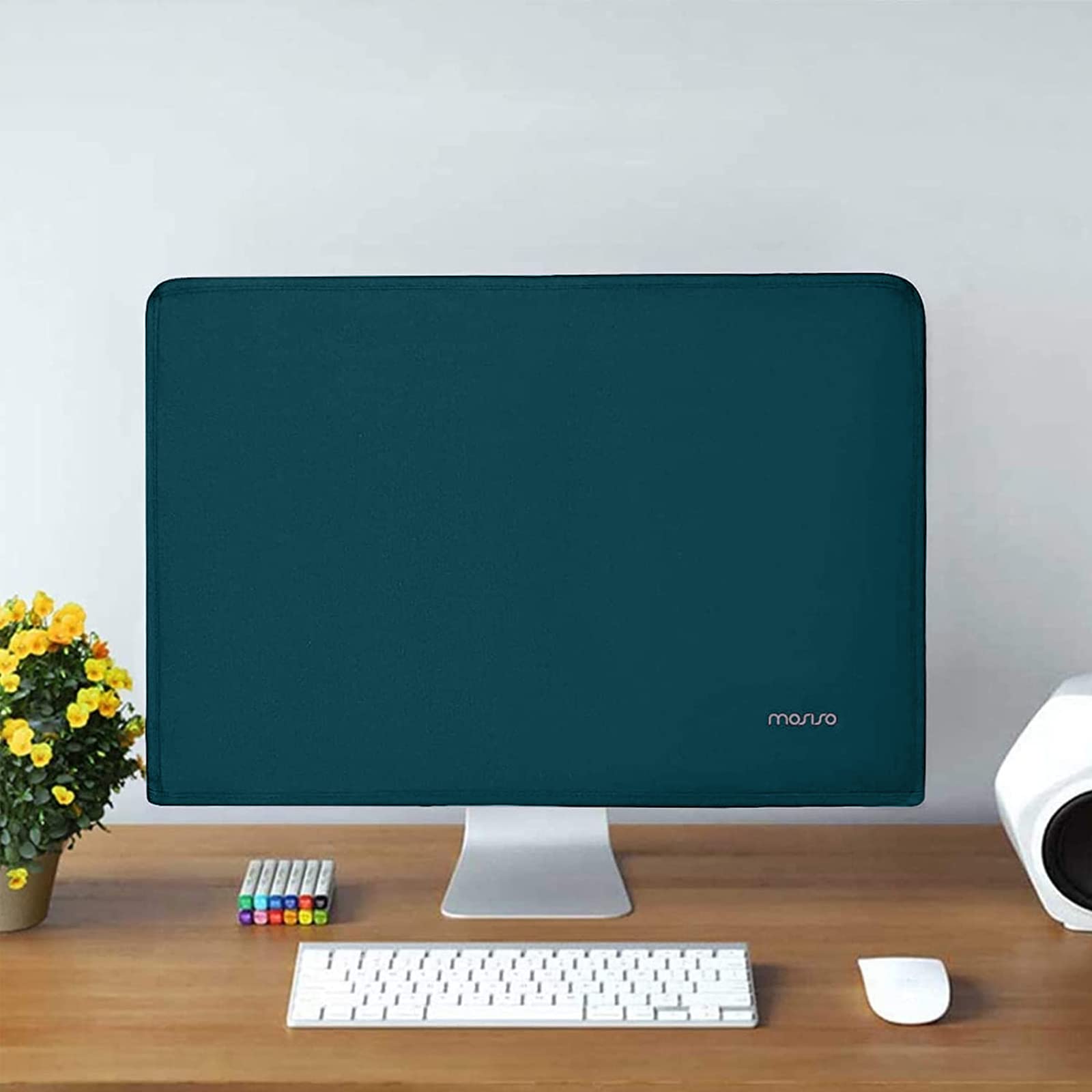 MOSISO Monitor Polvo Funda 22, 23, 24, 25 Pulgadas Panel de LCD/LED/HD Antiestático Pantalla de Protectora Compatible con iMac 22-25 Pulgadas,PC,Computadora de Escritorio y TV,Verde Teal