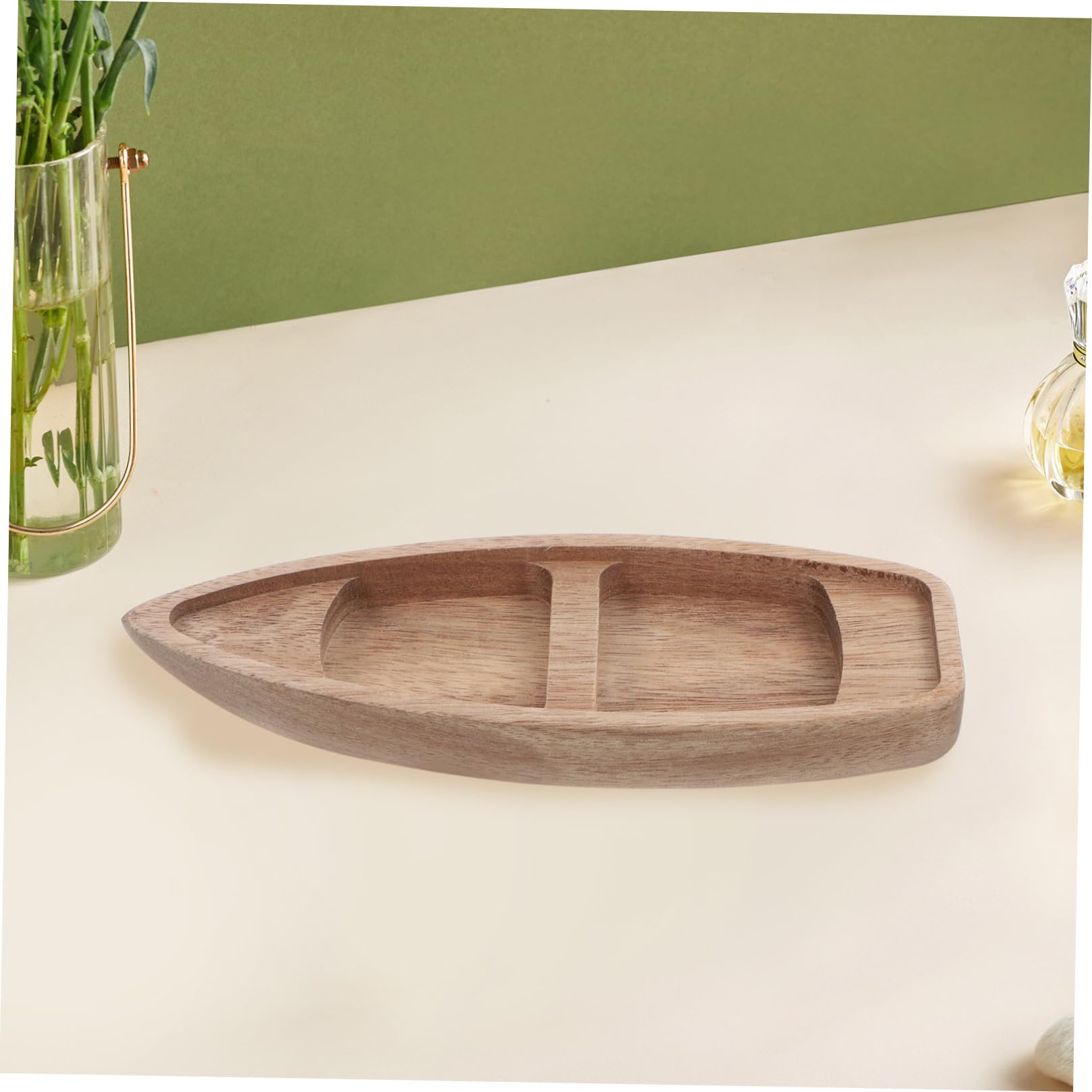 PRETYZOOM 2st Modelo de Barco Canoa de Madera sin terminar mobiliario Estilo marítimo Modelo de un de Madera Decoraciones de cumpleaños náuticas Modelo Barco de Madera Madera Caqui