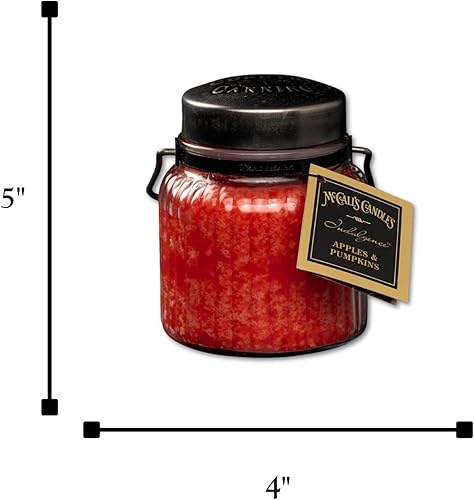 Vista 3 de McCall's Candles Manzanas y calabazas Vela perfumada de 18 onzas Colección Indulgence Doble mecha Tarro ranurado Vertido en Estados