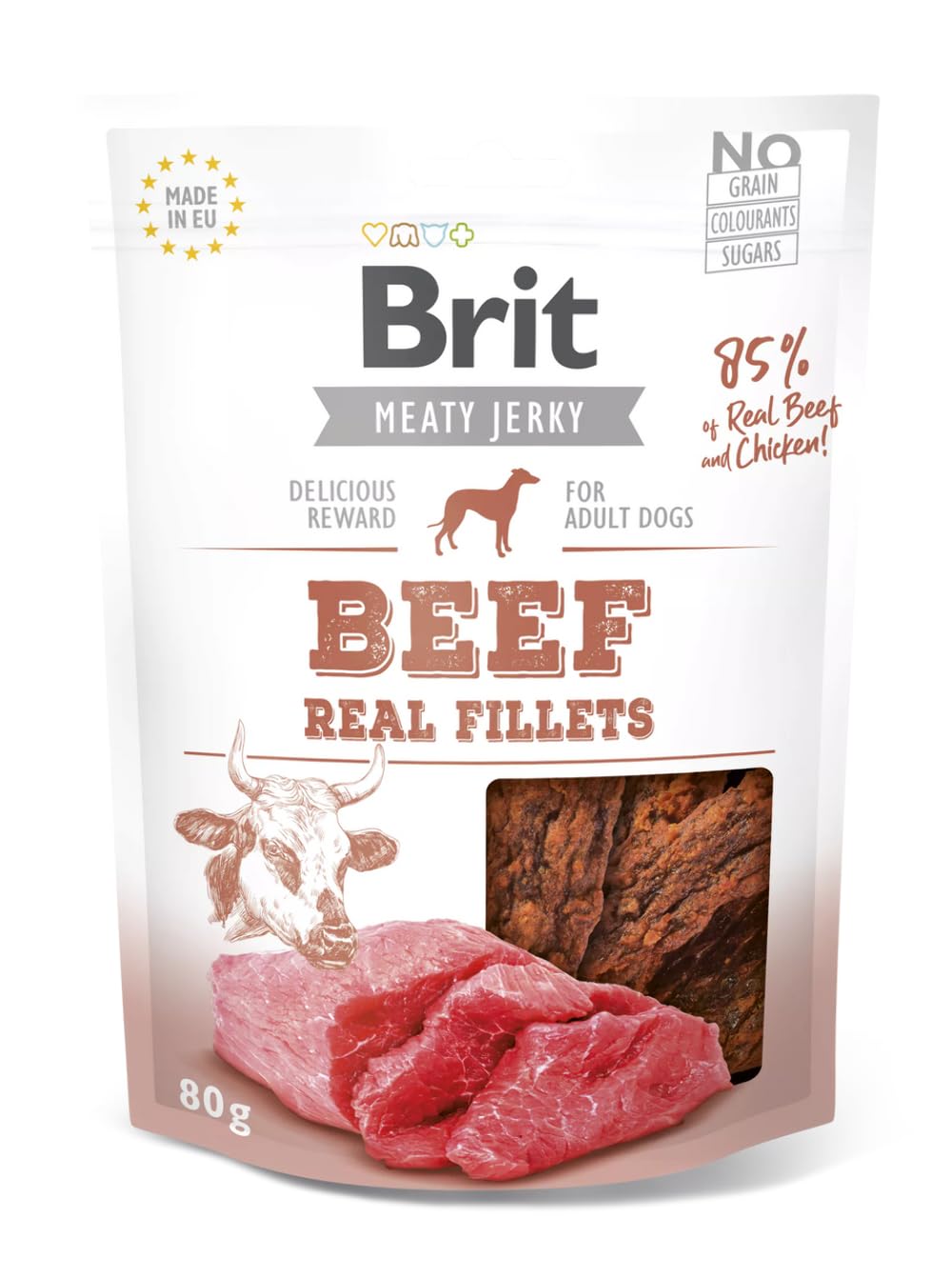 Snacks pour Chiens VAFO PRAHA s.r.o. Bret Dog 200 g Snack Jerky Beef Filets / 8
