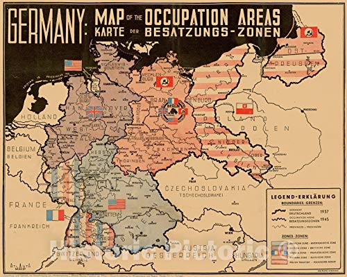 Historic Map - Germany: Map of The Occupation...