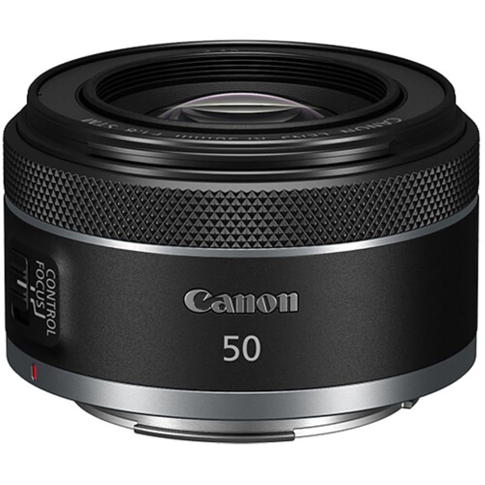 Canon RF 50mm f/1.8 STM Lens Bundle with UV Filter + Lens Cap Keeper