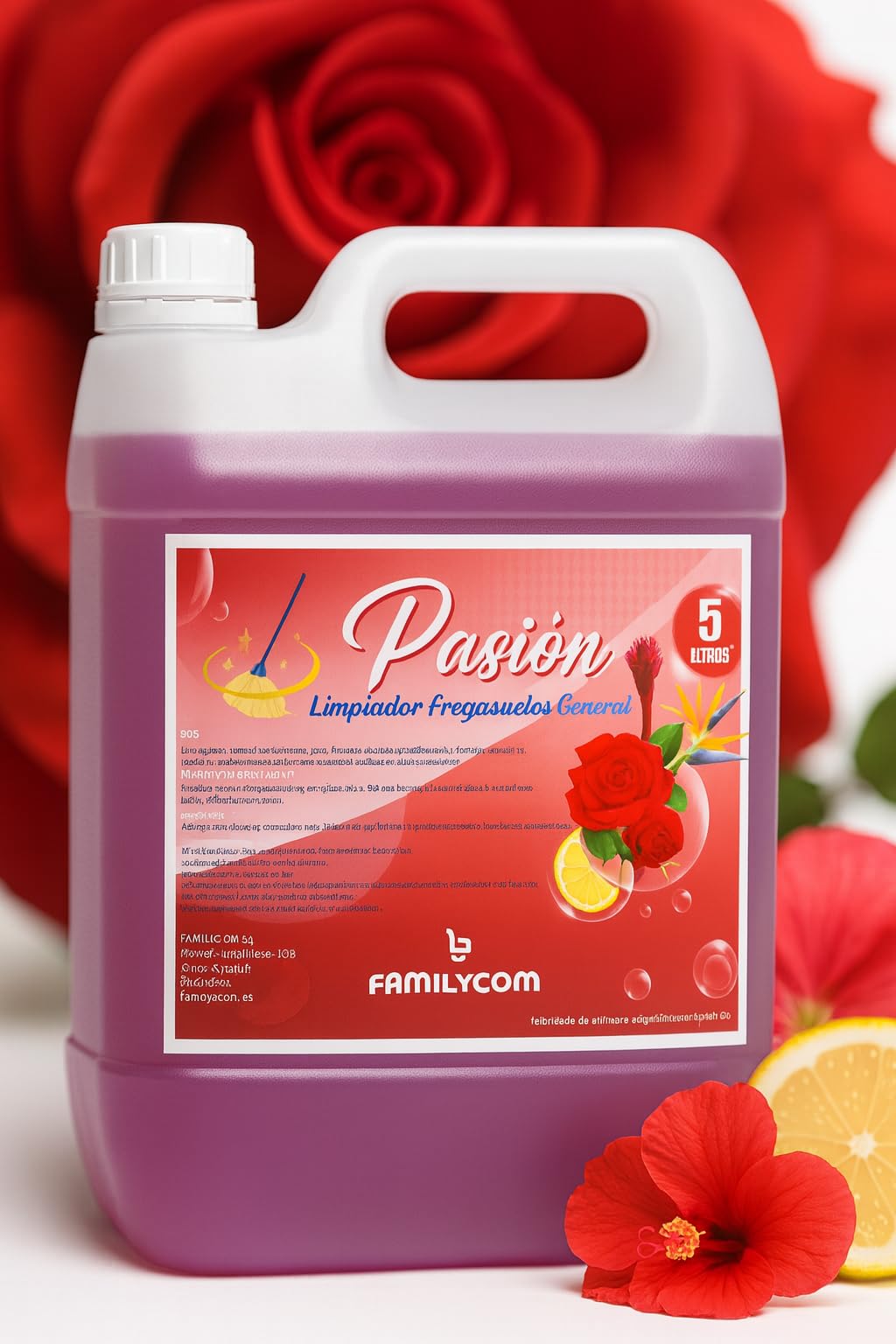 Fregasuelos Concentrado 5 Litros pH Neutro Aroma Flor de Lotto Brillo e Higiene