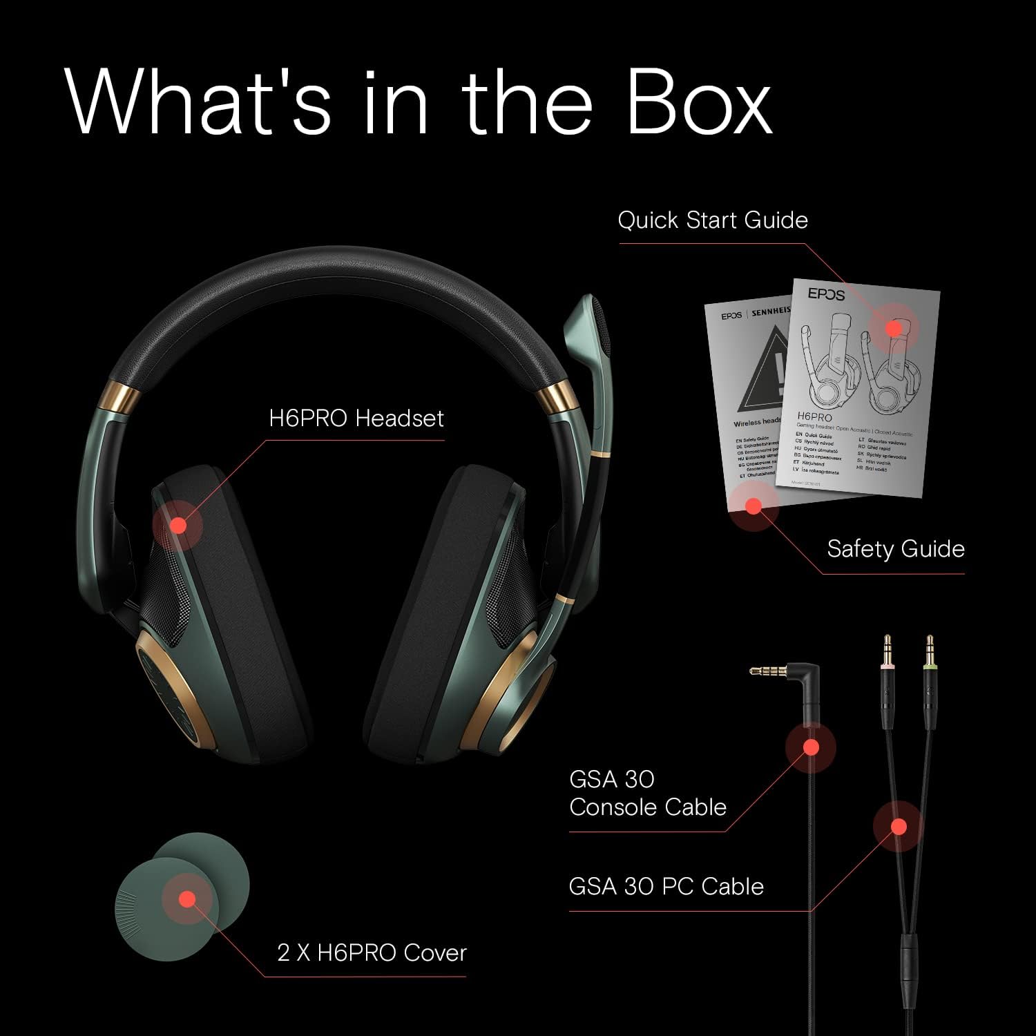 EPOS Audio H6PRO Open Acoustic Gaming Headset (Racing Green) : Video Games