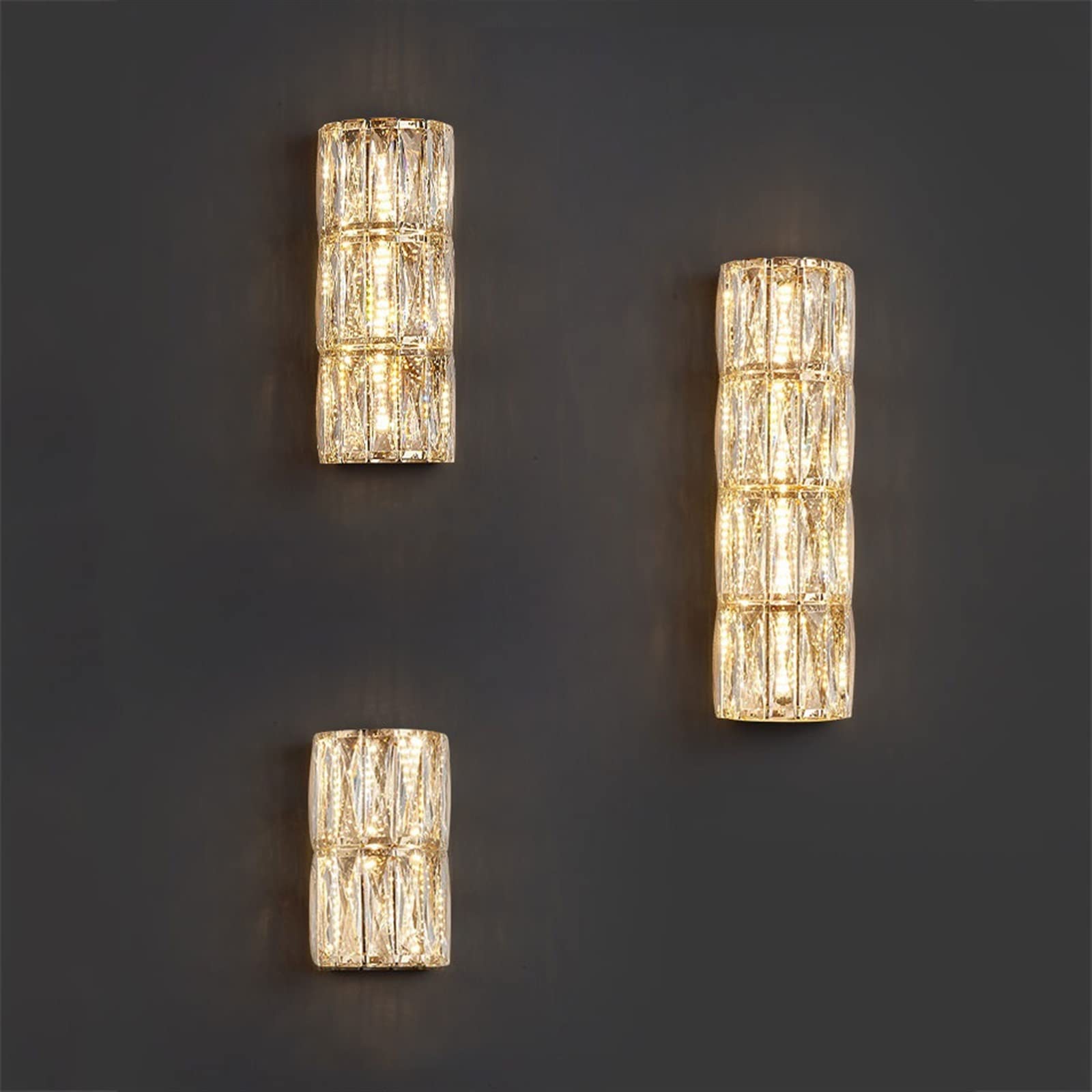 Lampa ścienna Kryształowa lampa ścienna Modna lampa oświetleniowa do dekoracji wnętrz(Średni)