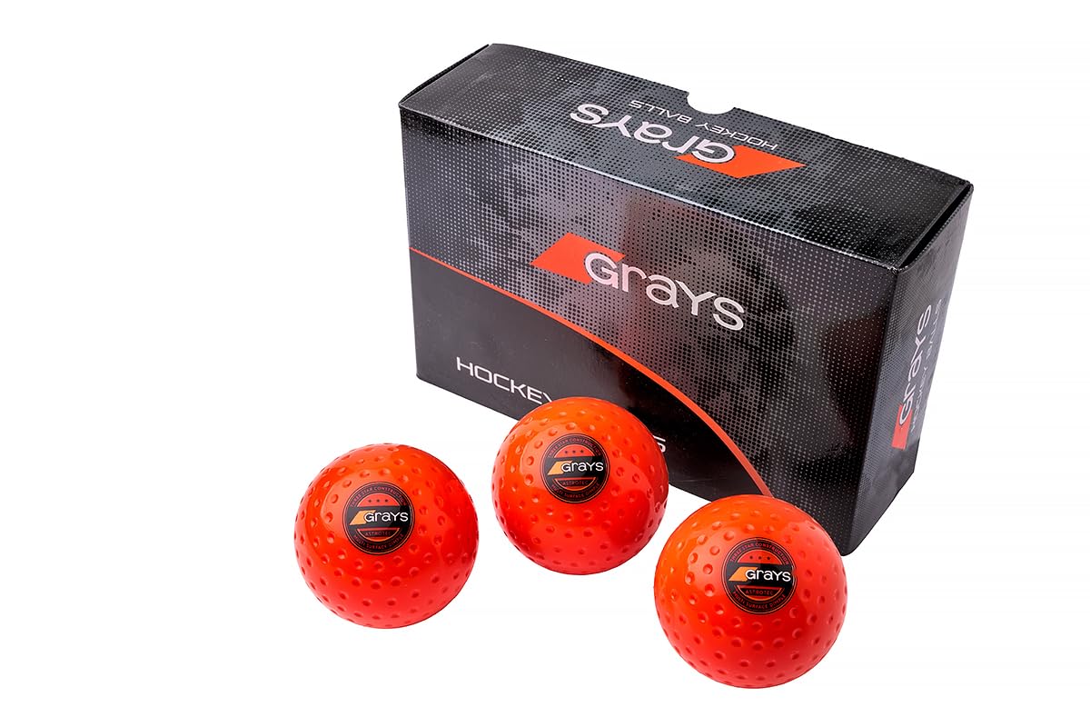 Grayss 3 Bolas Hockey Hierba Astrotec Grays Naranja
