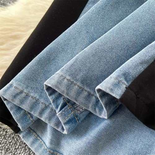 Robe patchwork denim col rond ideale pour le bureau et les sorties citadines