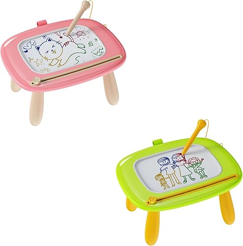 Tablero de dibujo magnético, tablero de garabatos para niños pequeños de 1 a 2 años, tablero de escritura magnético, aprendizaje preescolar y