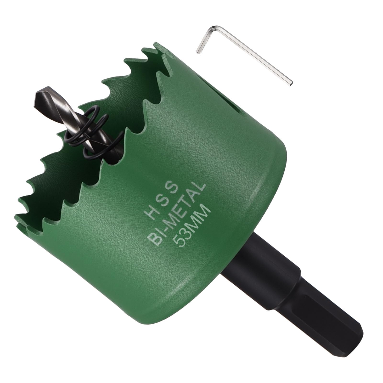 METALLIXITY Bi-Metal Hole Saw 2-1/12", M42 HSS Circular Head 53mm Hole Cutter with Center Drill Bit