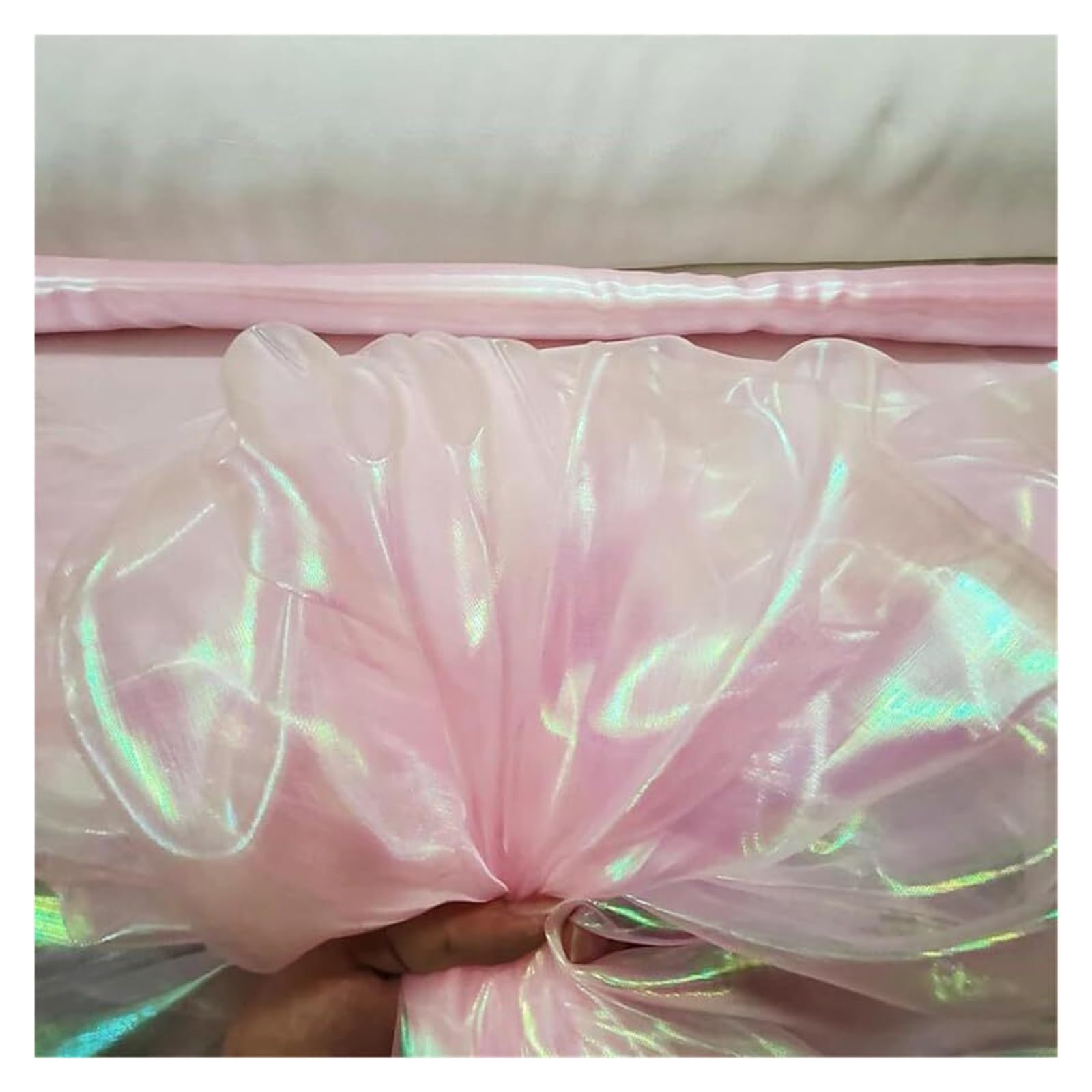 Tela de tul suave, Tela Organza Multicolor 100cm X 150cm(Yellow En8)