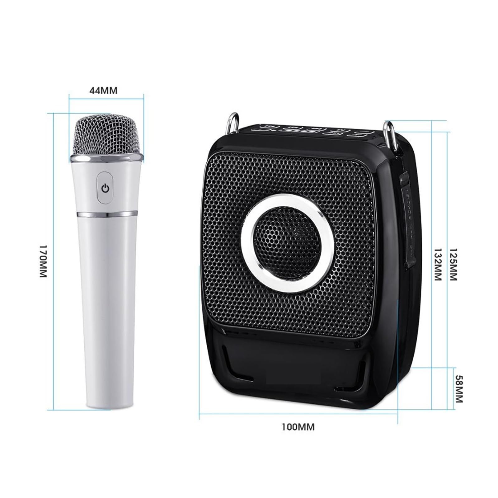Amplificateur de Voix, Amplificateur Vocal Portable 25W For Enseignants, Mégaphone Avec Microphone Sans Fil, Haut-parleur Étanche